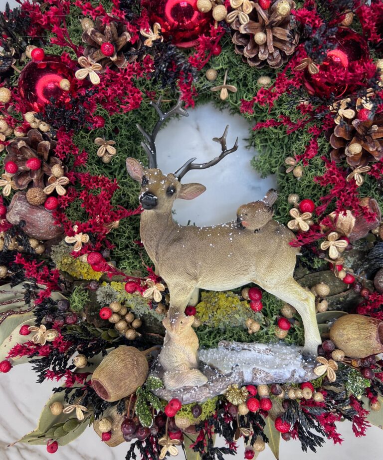 Winterlicher Trockenblumenkranz