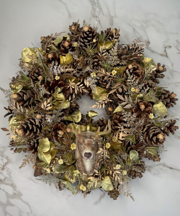 Winterlicher Trockenblumenkranz