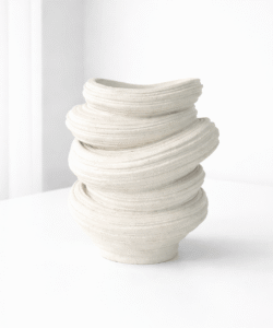 Elegant spiral ceramic vase